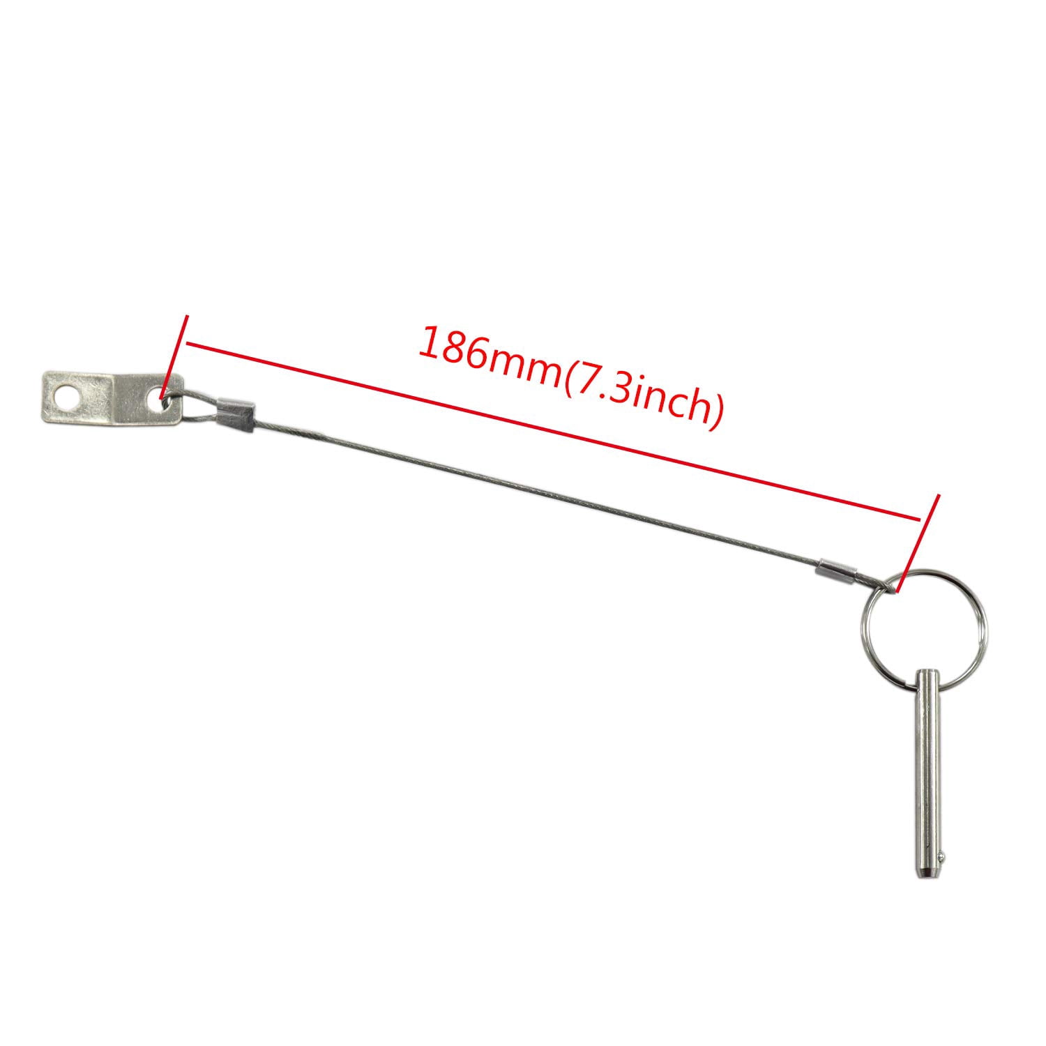 ABPETE 4PIECES of Quick Release Pin 1/4" Diameter, Usable Length 1-1/2"(38mm), Total Length 2"(51mm) Full 316 Stainless Steel, Bimini Top Pin, Marine Hardware