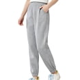 thumbnail image 2 of Bixock Toddler Boys and Girls Sweatpants Cotton Elastic Waist Jogger Pants Kids Elastic Waist Solid Color Side Pocket Slim Stretch Fall Campus Sport Daily Wear Size 10-11Years, 2 of 6