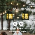 thumbnail image 6 of 2-Pack Solar Lantern Lights Outdoor Waterproof Solar Powered Table Lamp Hanging Lighting with Warm LED Fairy String Lights for Patio Garden Landscape Decoration Yard Lawn（with Clamp）, 6 of 7