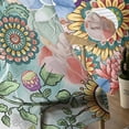 thumbnail image 5 of Boho Floral Sheer Curtains 72 Inches Long 2 Panels Set, Window Sheer Curtains for Living Room/Bedroom, Bohemia Colorful Mandalas Botanical Flower Light Filtering Rod Pocket Curtain 52'' x 72'' x 2, 5 of 7