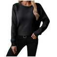 thumbnail image 6 of Qetyuw Short Sleeve Sweater for Women Knitted V Neck Jumpers Oversized Casual Pullover Sweaters Lightweight Comfy Jumper, 6 of 6