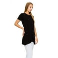 thumbnail image 2 of Black Short Sleeve Rayon Tunic, 2 of 3