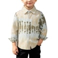 thumbnail image 2 of Taqqpue Toddler Boys Long Sleeve Button Down Shirts Kids Casual Plus Size Plaid Blouse Shirt,Loose Fit Fall Winter OverSize Jacket Tops for Boys 2-7 Years, 2 of 10
