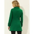 thumbnail image 4 of Abrigo Largo De Invierno Con Cuello Peter Pan Para Mujer Verde Solido M, 4 of 5
