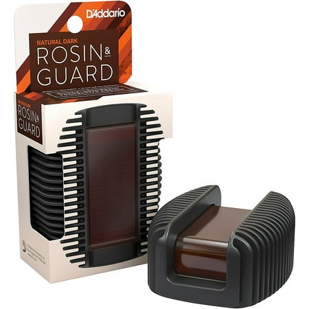 D'Addario Natural Dark Rosin with Black Rosin Guard
