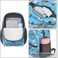 thumbnail image 4 of Police and White Car Blue Pattern 17" School Backpacks for Teens,Waterproof Oxford Fabric,S-Shape Padded Straps for School,Travel,Hiking,Camping, 4 of 6