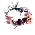 thumbnail image 1 of LLinfflr Diadema con Corona Floral Tocado de Flores Corona para el Cabello con Halo Floral Boho con Cinta Fotos de Fiesta de Bodas Fiesta de Graduación Marrón, 1 of 5