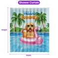 thumbnail image 5 of Hello Summer Goldendoodle at Swimming Pool Flamingo Swim Ring Shower Curtain Doodle Dog Lover Gifts Idea Waterproof Bathroom Bathtub Curtain - 12009, 5 of 5