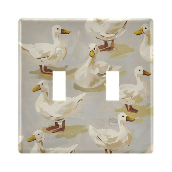 Switch Panel 4.48x4.56In Switch Plate Wall Panel Living Room Kitchen Bedroom Study Switch Panel Stylish Decoration Cute Duck
