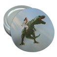 thumbnail image 1 of Jesus Riding a T-Rex Round Rubber Non-Slip Jar Gripper Lid Opener, 1 of 4