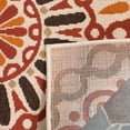 thumbnail image 4 of SAFAVIEH Veranda Axum Geometric Indoor/Outdoor Area Rug, 5'3" x 7'7", Cream/Red, 4 of 7