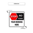 thumbnail image 5 of Stop No Food Your Own Text Image Here You Chose Color Of Text Novelty Display Outdoor Indoor Unique Aluminum Metal Sign 12"x12", 5 of 5