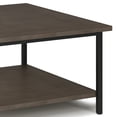 thumbnail image 4 of WyndenHall  Rhonda Solid Mango Wood and Metal Industrial Coffee Table - 34 W x 34 D x 18 H Walnut Brown Industrial, Casual Coffee Tables, 4 of 5
