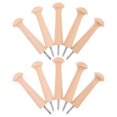 thumbnail image 2 of 10pcs Wood Wall Hooks: 3.8in Decorative Pegs Hanger - Natural Unfinished Hooks for Coats Hats & Towels - Farmhouse Entryway & Bathroom Organizer, 2 of 3