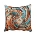 thumbnail image 3 of SUFAM Set of 4 Pillow Cases Abstract Rust Blue Metal Brown Color Stain Splash Messy Dirty Throw Pillowcase Cover Cushion Case Home Decor 18x18 inch, 3 of 5