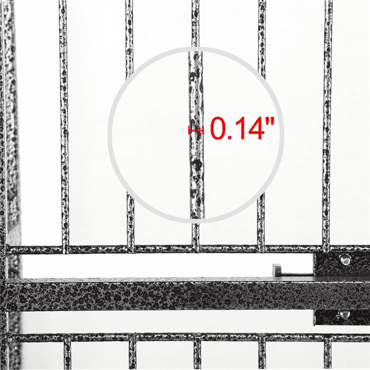 Extra Large Bird Cage with Rolling Stand, 3 Feeding Bowls and 2 Perches, Black