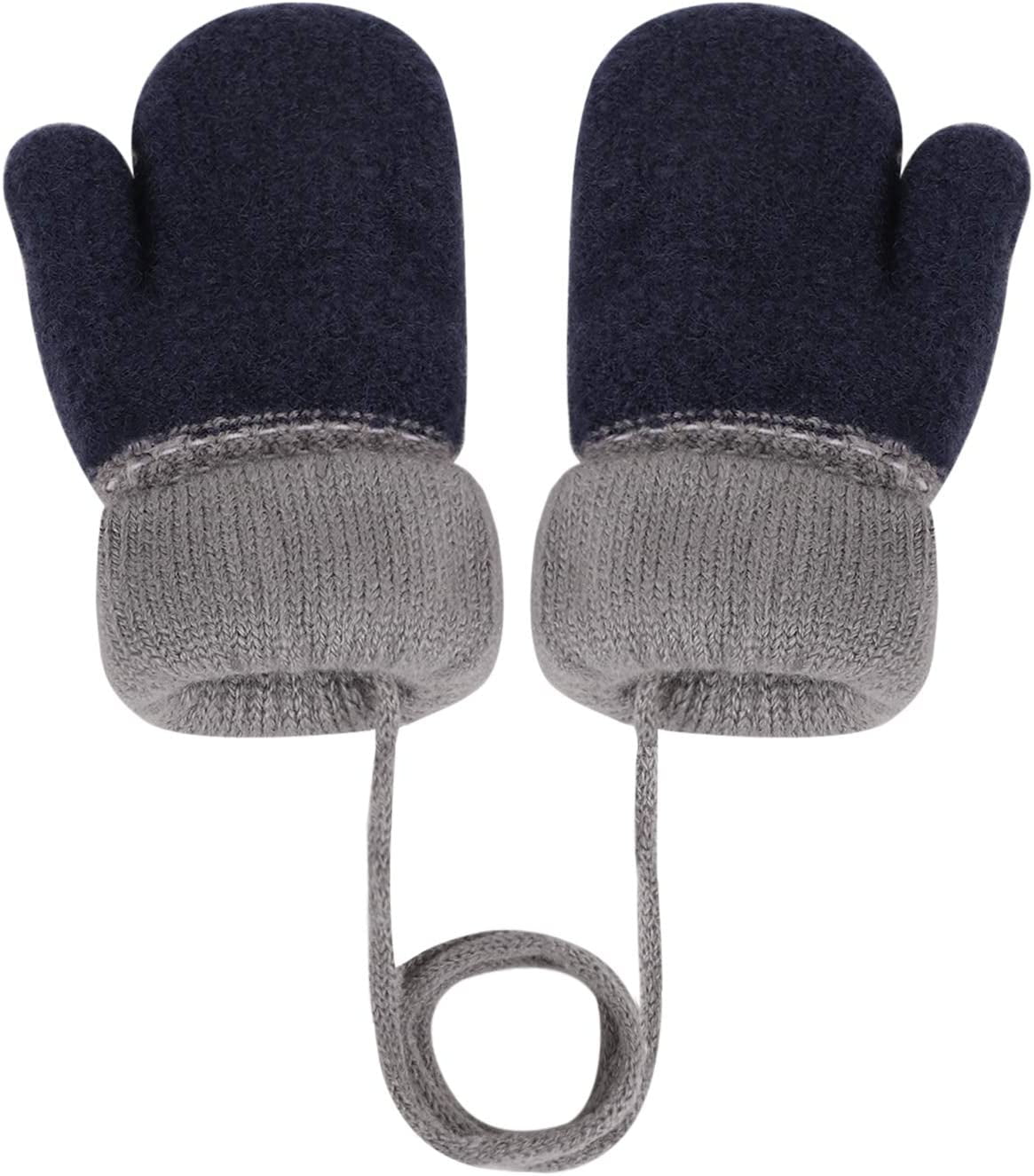 Lot De 2 Paires De Mitaines Pour Fille - Design Doigt Coupé Mignon, Tricoté Chaud - Pour Hiver, Ski, Jeux De Neige - 2