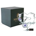 thumbnail image 4 of Matashi Chrome Plated Silver Love Tabletop Ornament with Purple & Lavender Crystals Home Décor, 4 of 4