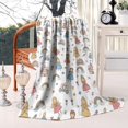 thumbnail image 2 of White Princess Castle Pattern Blanket,Comfortable Soft Flannel Throw Blanket,All Season,Warm Lightweight Blankets for Sofa Bed Couch Living Room Chair,40"x50", 2 of 4