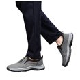 thumbnail image 3 of CAICJ98 Mens Shoes Slip On Lightweight Casual Shoes Comfortable Walking Shoes Non-Slip Flats Loafers Men Grey,10.5, 3 of 6