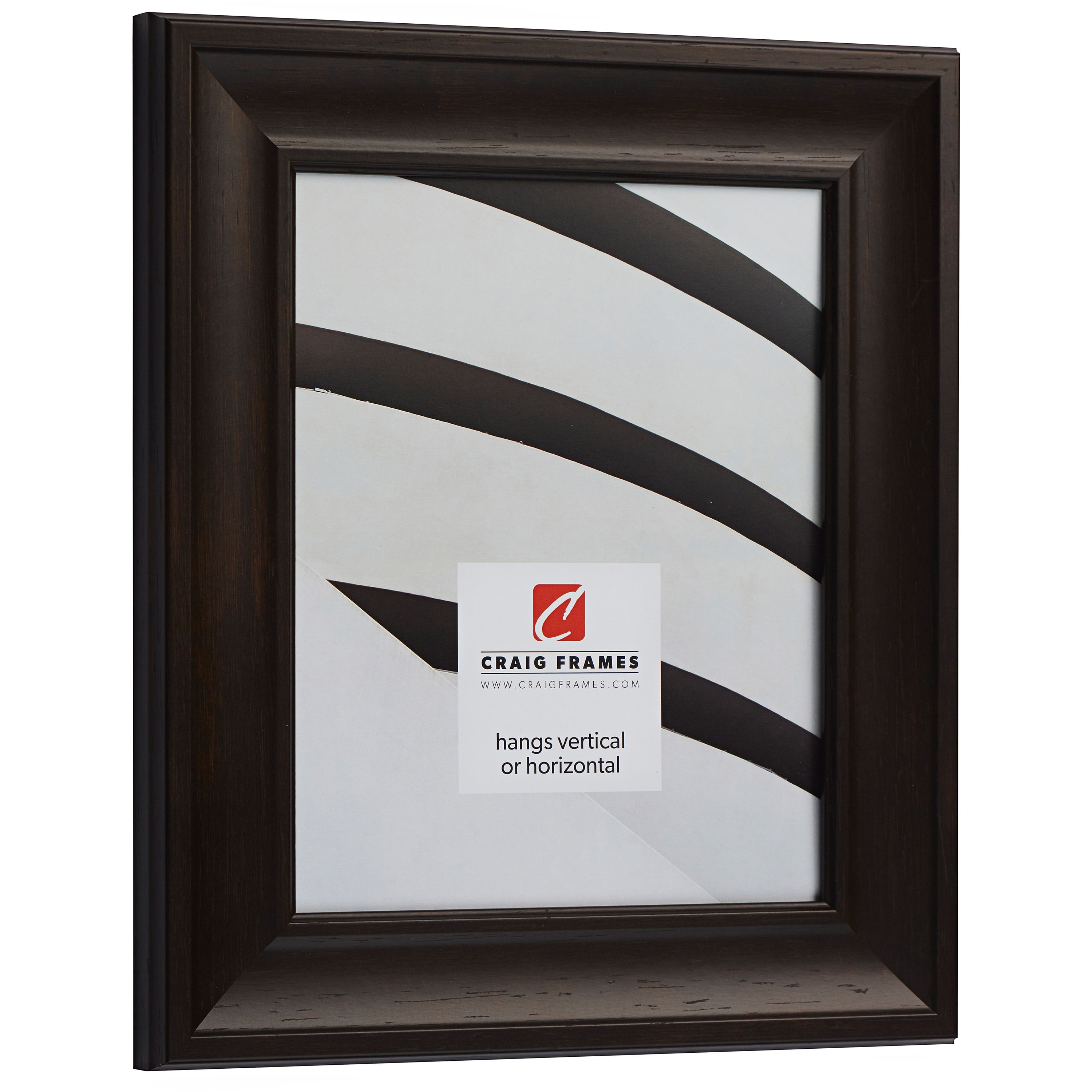 Craig Frames Martin, 22x28 inch Dark Walnut Brown Picture Frame Matted for an 18x24 Photo