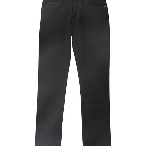 DSTLD Mens Solid Slim Fit Jeans, Black, 29W x 30L