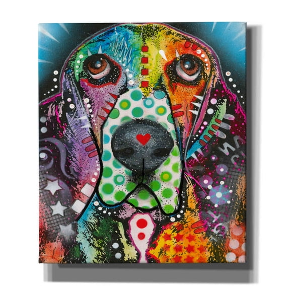 Epic Graffiti 'Basset Hound Original' by Dean Russo, Canvas Wall Art, 26"x30"