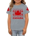thumbnail image 2 of Tops for Girls Kids Shirts Graphic T Shirt Short Sleeve Casual Summer Top with Maple Leaf Print for Canada Day Celebration, 2 of 5
