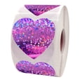 thumbnail image 1 of KAKOWELY 1 rollo de pegatinas de sellado, etiquetas para hornear, pegatinas para álbumes de recortes, etiquetas de papel con forma de corazón, 1 of 4