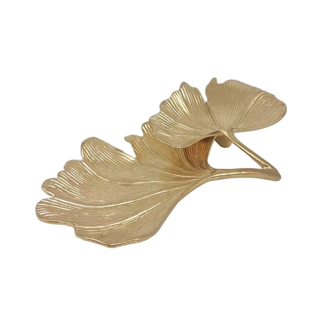 Organizador de Metal Tricune en Forma de Hoja de Ginkgo para Joyas 14x19x2 cm