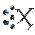thumbnail image 5 of Universal Folding Piano Keyboard Stand Bracket Double X-Style Heavy Duty Metal Material with -Slip Rubber Caps for Digital Piano MIDI Keyboard, 5 of 5