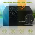 thumbnail image 3 of Nuu Garden Fire Pit Cover Rectangular Water-Resistant Oxford Fabric with PVC Coating 43'' L x 24'' W x 25'' H Outdoor Fire Pit Table Cover for Rectangular Fire Pit, Black, 3 of 9