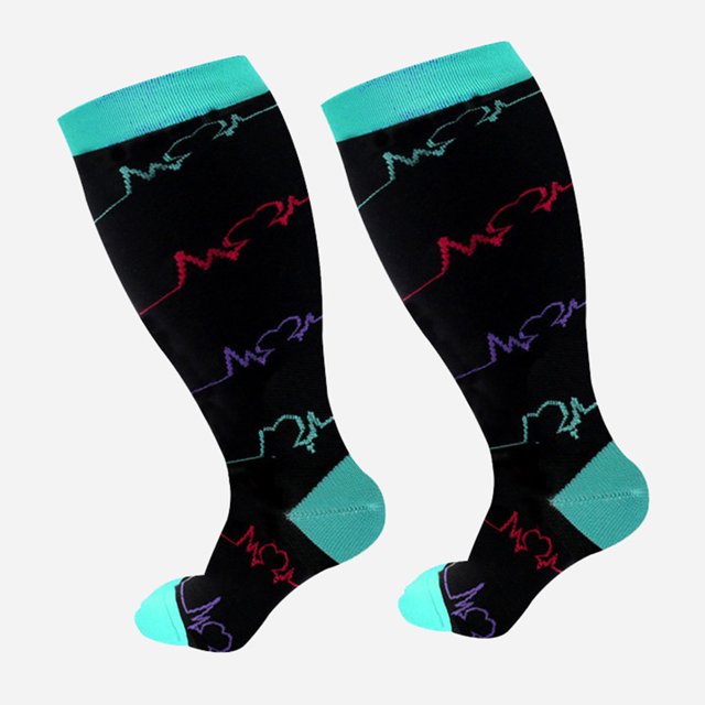 GZWYHT Crew Socks,Knee High Stockings Plus Size Compression Socks For Women And Men Knee High Support Wide Calf Stockings Dress Socks,Slouch Socks,Compression Socks Green L3