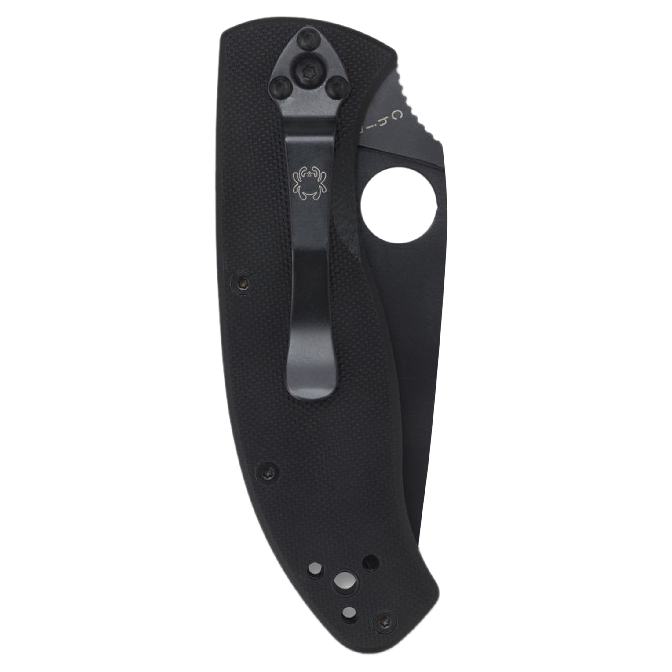 Spyderco Tenacious G-10 Pocket Folding Knife 3.4" Plain Black Blade - C122GBBKP