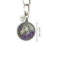 thumbnail image 3 of Exquisite Purple Horse Head Keychain - Metal Decorative Pendant for Keys, Backpack, Purse - Hand-Polished Edges for Scratch-Proof and Snag-Proof Use, 3 of 6
