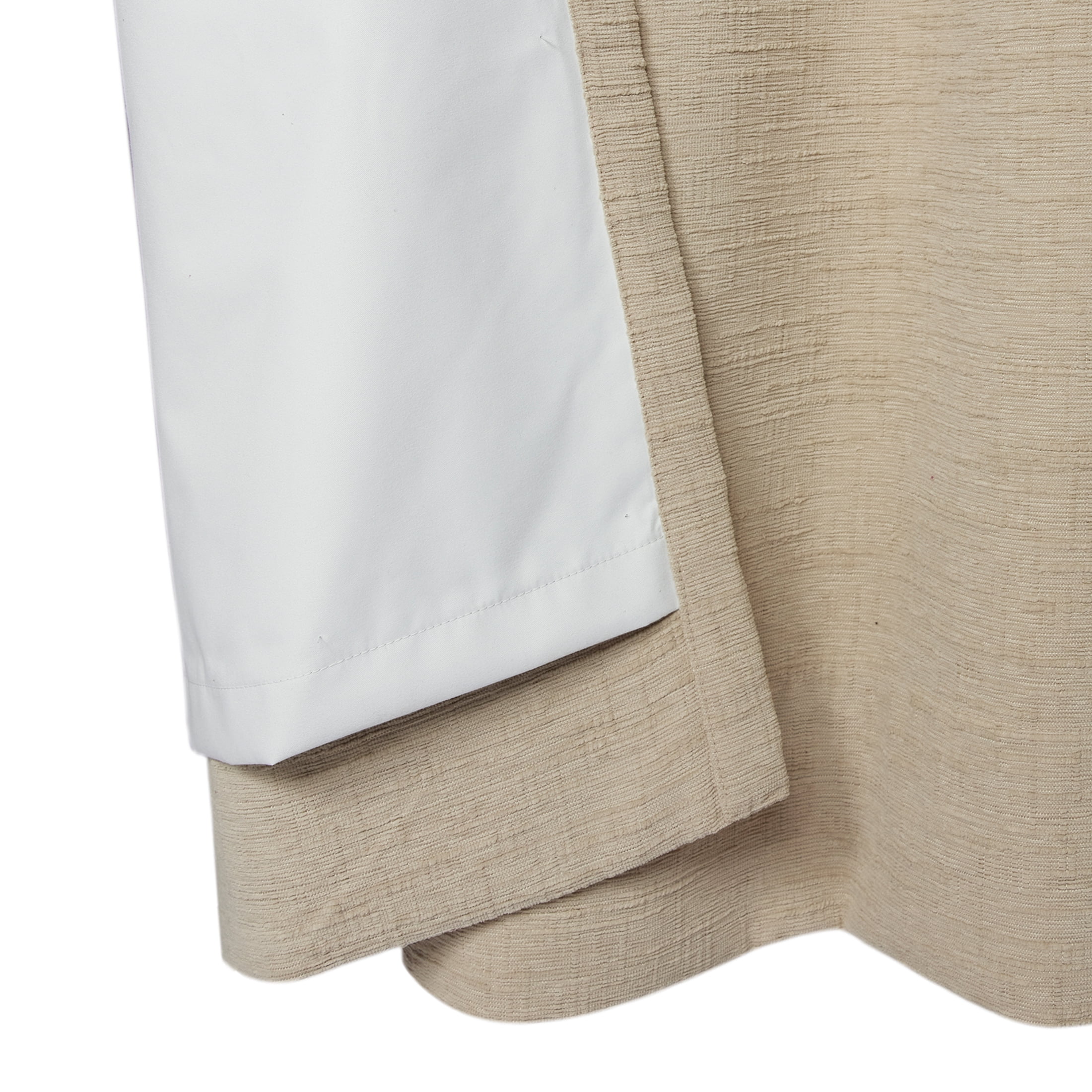 Better Homes & Gardens Textured Solid Chenille Blackout Single Curtain Panel, Beige, 50"W x 84"L