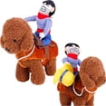 thumbnail image 2 of Gustave Halloween Novelty Pet Dog Costume Cowboy Rider Horse Riding Christmas Dress up Decor for Cat Puppy "Size M", 2 of 9