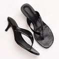 thumbnail image 4 of Women Kitten Heels Sandals: Heeled Flip Flop | 2026 Fashion Heel Sandals, Square Toe Thong Sandal for Daily Wear & Dressy Casual 35, 4 of 5