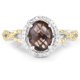 thumbnail image 3 of 1.90 Carat Genuine Smoky Quartz, Yellow Diamond & White Diamond .925 Sterling Silver Ring QJ Model, 3 of 3