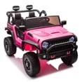thumbnail image 7 of 24V 2-Seater Kids Ride On Truck Car with Parent Remote Control, 200W Dual Motors, 20.28" Wide Seat, Four-Wheel Suspension, MP3 & Bluetooth Music, LED Lights, Big Electric Car for Boys & Girls Ages 3+, 7 of 7