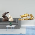 thumbnail image 2 of Juego de figuras de conejo y toro de , esculturas modernas de animales de cerámica, decoraciones de Pascua para escritorio, armario, jardín,, 2 of 8