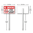 thumbnail image 2 of Kurmntregon No Smoking Within 25 Feet Of Building Entrance Yard Sign With Stake Neighborhood Aluminum Outdoor Lawn Roads Street Business Porch Farmhouse Ranch Farm Courtyard 8"x12", 2 of 7