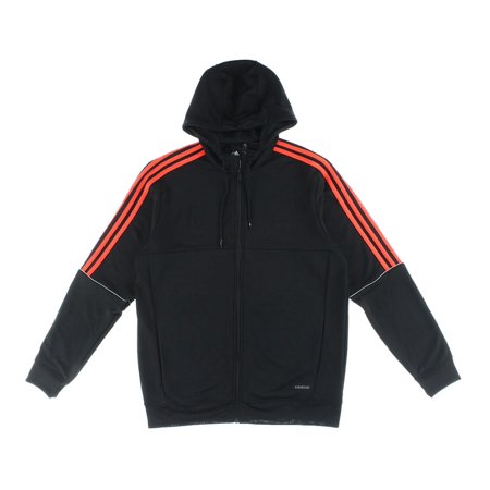 Adidas 3-Stripes SOST Full-Zip Mens Active Hoodies Size XXL, Color: Black/Black