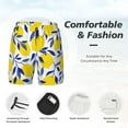 thumbnail image 5 of Gaeub Tropical Lemon Mens Swim Trunks Stretch Beach Shorts Quick Dry for Men Swim Shorts Swimwear with Pockets- XX-Large, 5 of 9