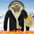 thumbnail image 2 of Men's Fleece-Lined Zip Up Hoodie - Thick Hooded Jacket Winter Warm Athletic Sweatshirt Long Sleeve Zipper Pocket Coat, 2 of 8