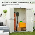 thumbnail image 4 of Outsunny 368 Gallon Storage Cabinet with Openable Top and Lockable Doors, 4 of 10