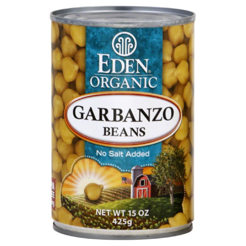 Eden Organic Garbanzo Beans, No Salt Added, 15 Oz - Walmart.com