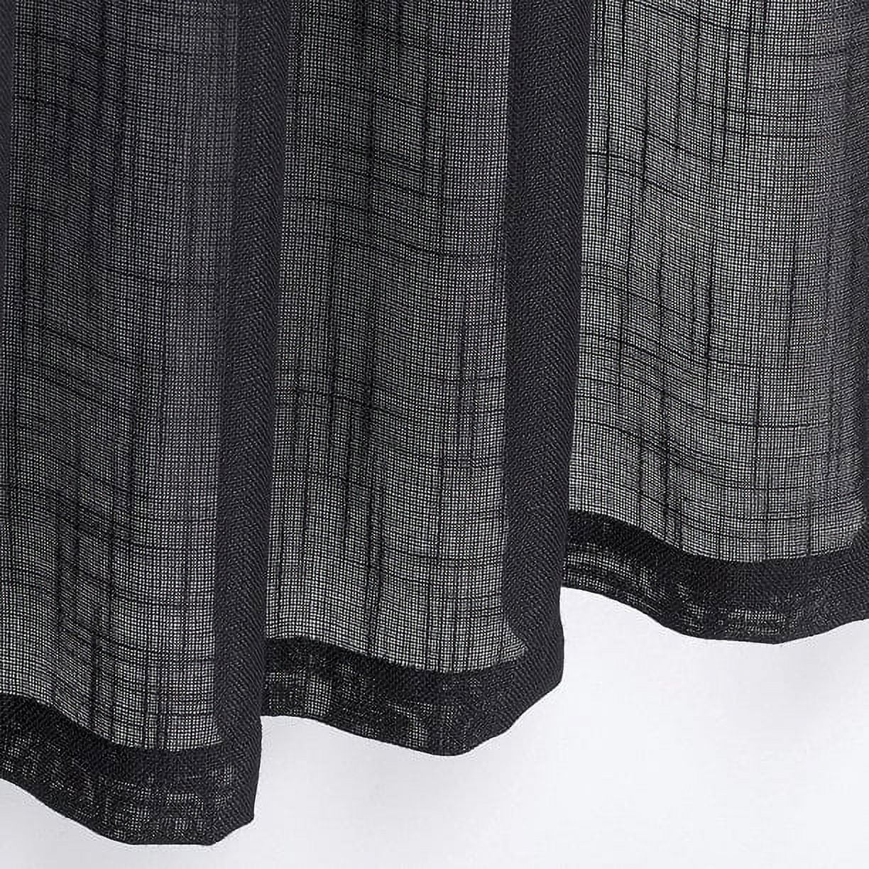 Diamond Home Linen Textured Semi-Sheer Kitchen Curtains, 27” x 24” (2 Panels)