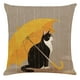 thumbnail image 4 of 4 Uds funda de almohada de gato funda de almohada de lino decoración de sofá cama funda de almohada de vacaciones 45x45cm JAMW Sencillez, 4 of 4