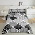 thumbnail image 2 of jejeloiu Waves Striped Lines Bedding Comforter Set,Boho Gemoetric Pattern Twin Comforter Sets,Gray Mermaid Print Bedding Set For Adults,Super Cozy Room Decor Reversible,2-Piece, 2 of 8